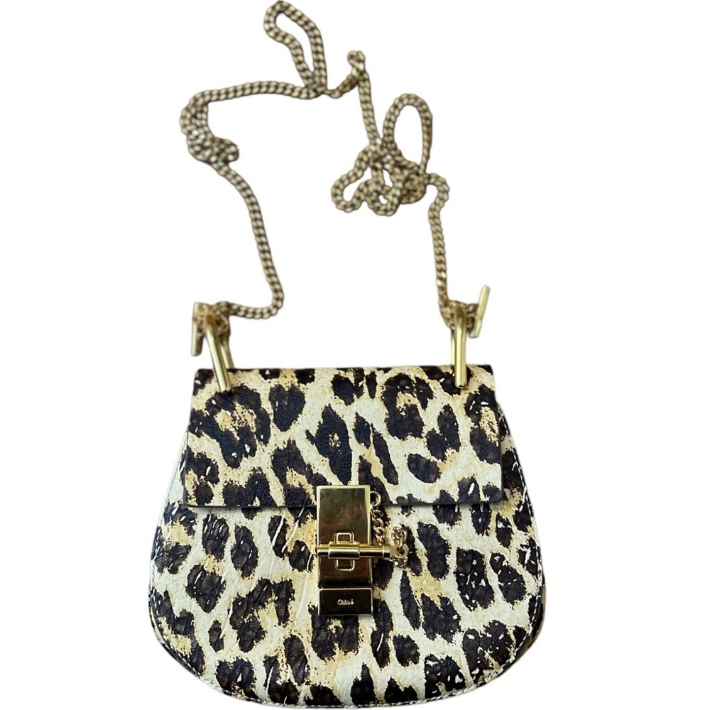 Authentic Chloe Leopard Print Crossbody Bag